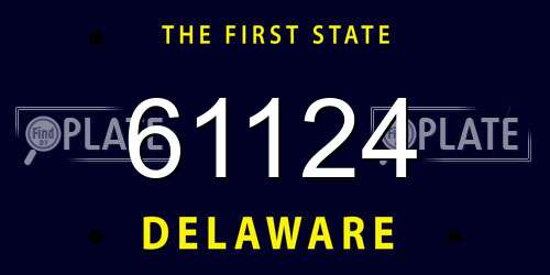 61124 Delaware License Plate