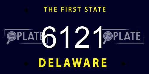 6121 Delaware License Plate