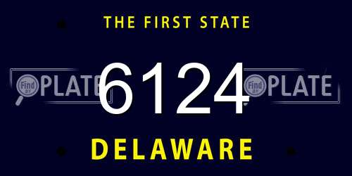 6124 Delaware License Plate