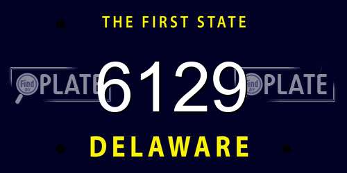 6129 Delaware License Plate