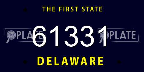 61331 Delaware License Plate