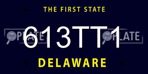 613TT1 Delaware License Plate