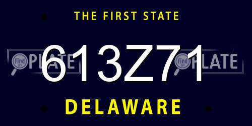 613Z71 Delaware License Plate