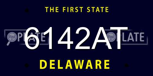 6142AT Delaware License Plate