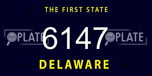 6147 Delaware License Plate