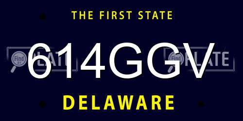 614GGV Delaware License Plate