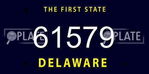 61579 Delaware License Plate