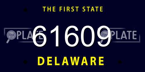 61609 Delaware License Plate