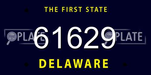 61629 Delaware License Plate