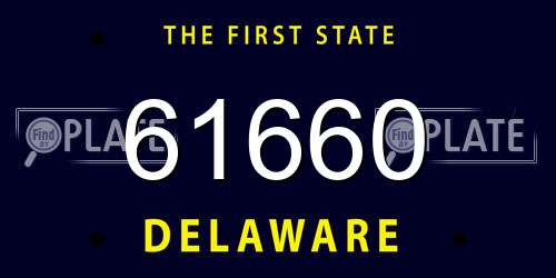 61660 Delaware License Plate