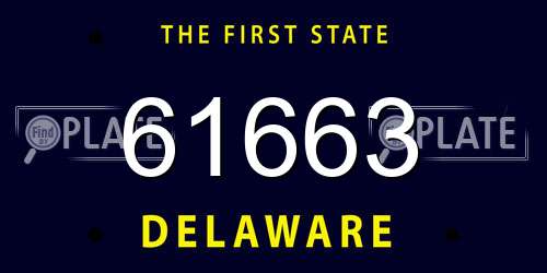 61663 Delaware License Plate