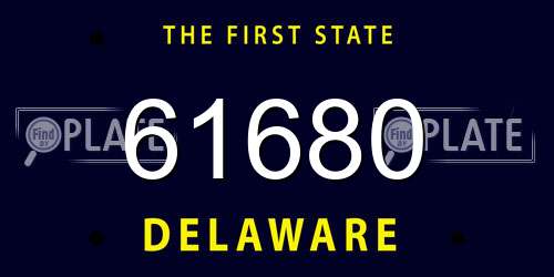 61680 Delaware License Plate