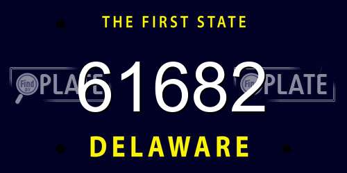 61682 Delaware License Plate