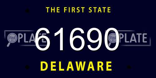 61690 Delaware License Plate