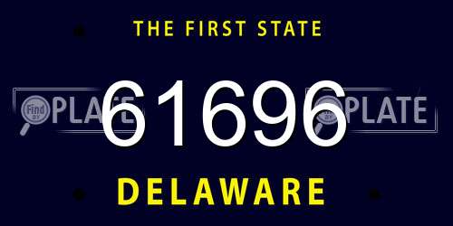 61696 Delaware License Plate