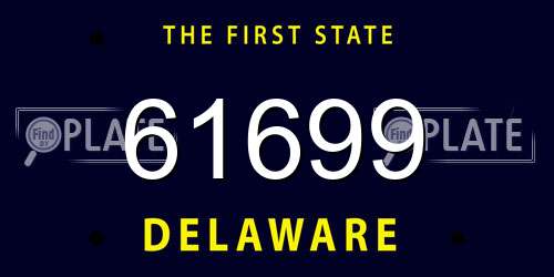 61699 Delaware License Plate