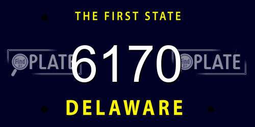 6170 Delaware License Plate