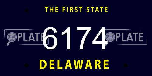 6174 Delaware License Plate