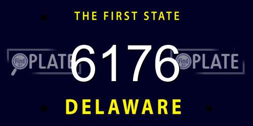 6176 Delaware License Plate