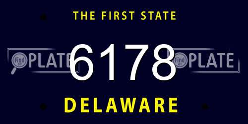 6178 Delaware License Plate