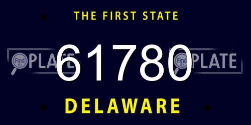 61780 Delaware License Plate