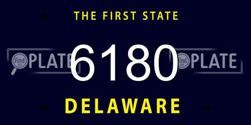 6180 Delaware License Plate