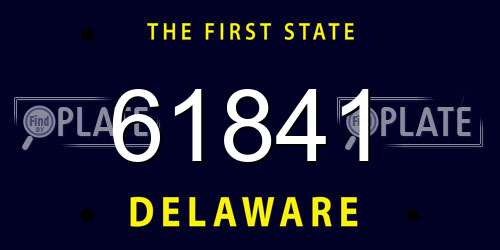 61841 Delaware License Plate