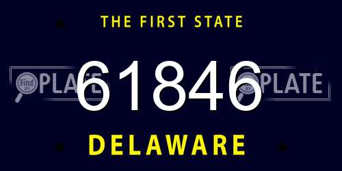 61846 Delaware License Plate