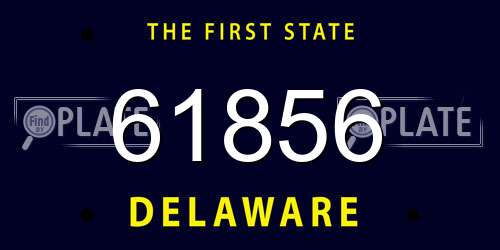 61856 Delaware License Plate
