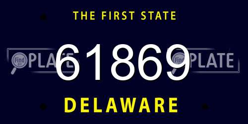 61869 Delaware License Plate