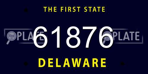 61876 Delaware License Plate