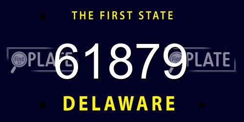 61879 Delaware License Plate