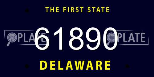 61890 Delaware License Plate