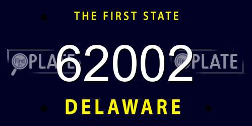 62002 Delaware License Plate
