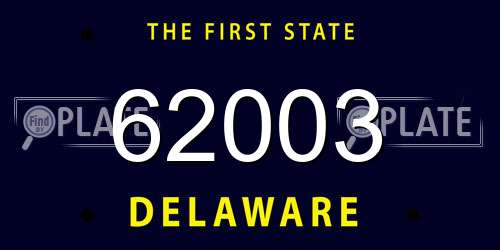 62003 Delaware License Plate
