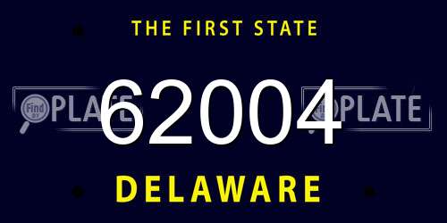 62004 Delaware License Plate