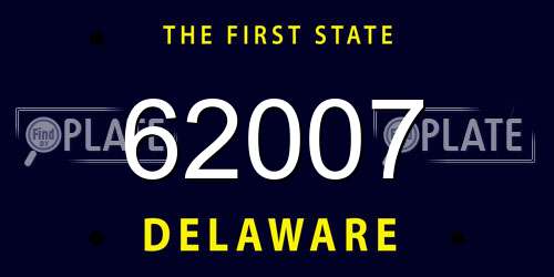 62007 Delaware License Plate