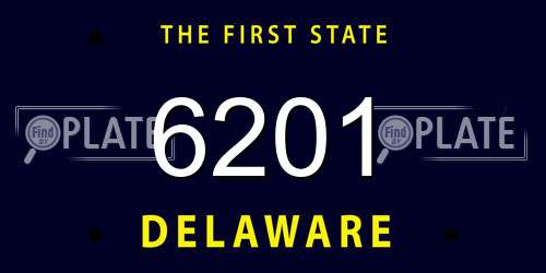 6201 Delaware License Plate