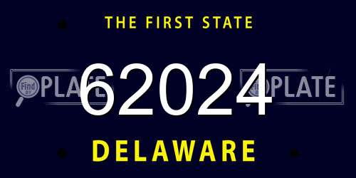 62024 Delaware License Plate