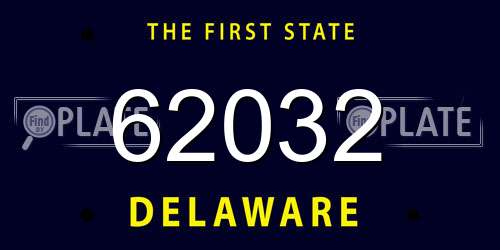 62032 Delaware License Plate