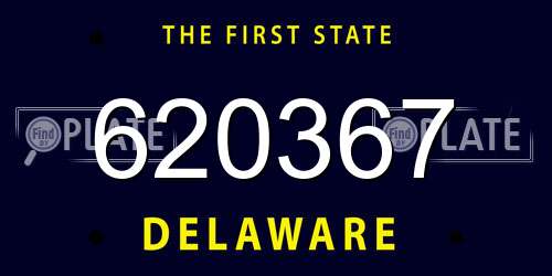 620367 Delaware License Plate
