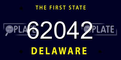 62042 Delaware License Plate
