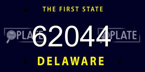 62044 Delaware License Plate