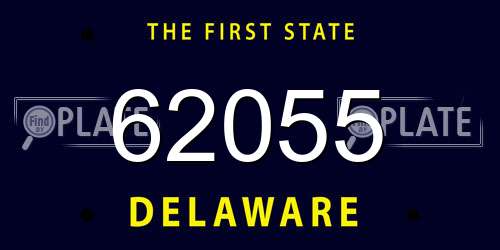 62055 Delaware License Plate