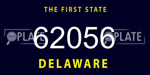 62056 Delaware License Plate