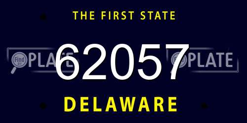 62057 Delaware License Plate