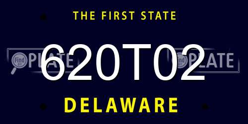 620T02 Delaware License Plate