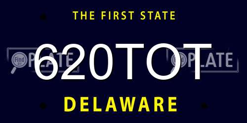 620TOT Delaware License Plate