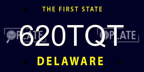 620TQT Delaware License Plate