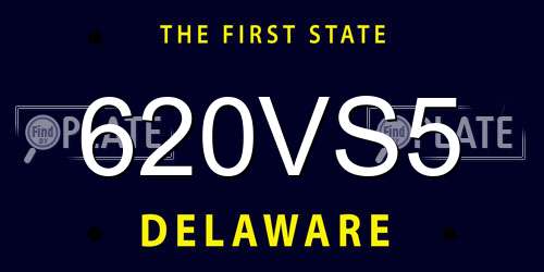 620VS5 Delaware License Plate